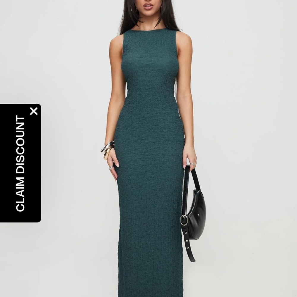 Princess Polly Teal Textured Maxi Dress